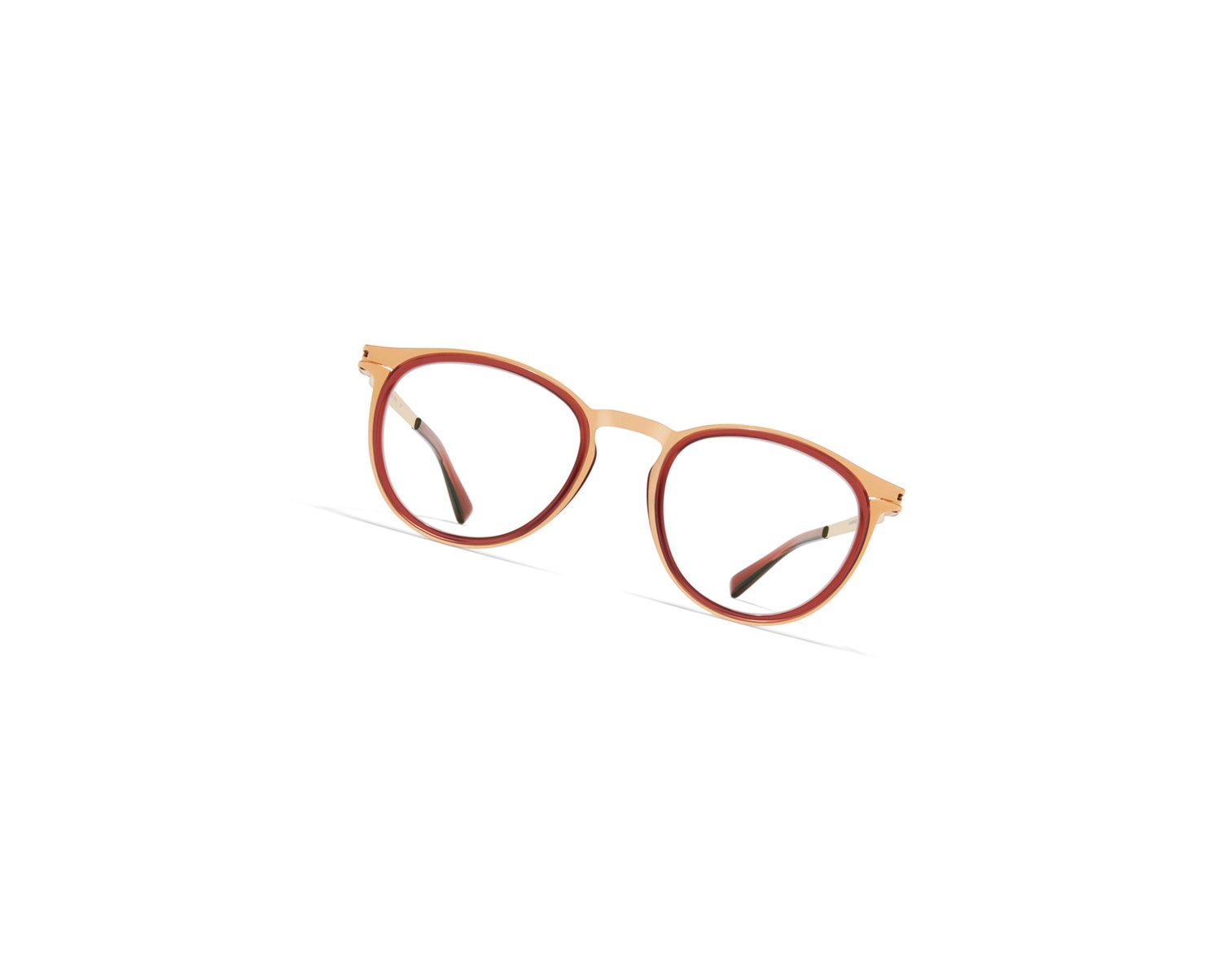 Glasses Mykita Acetate Rings Siwa Optical Frame A60 Champagne Gold/Pine Honey / Clear | 84072-WFBP