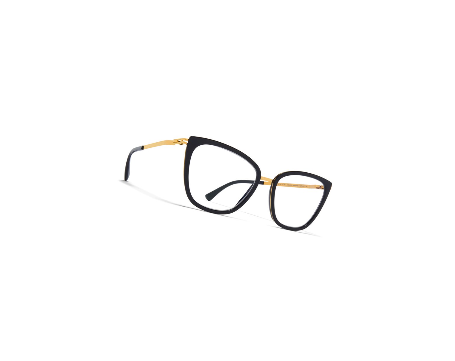 Glasses Mykita Lite Acetate Aili Optical Frame A15 Glossy Gold/Black / Clear | 23807-KUIT