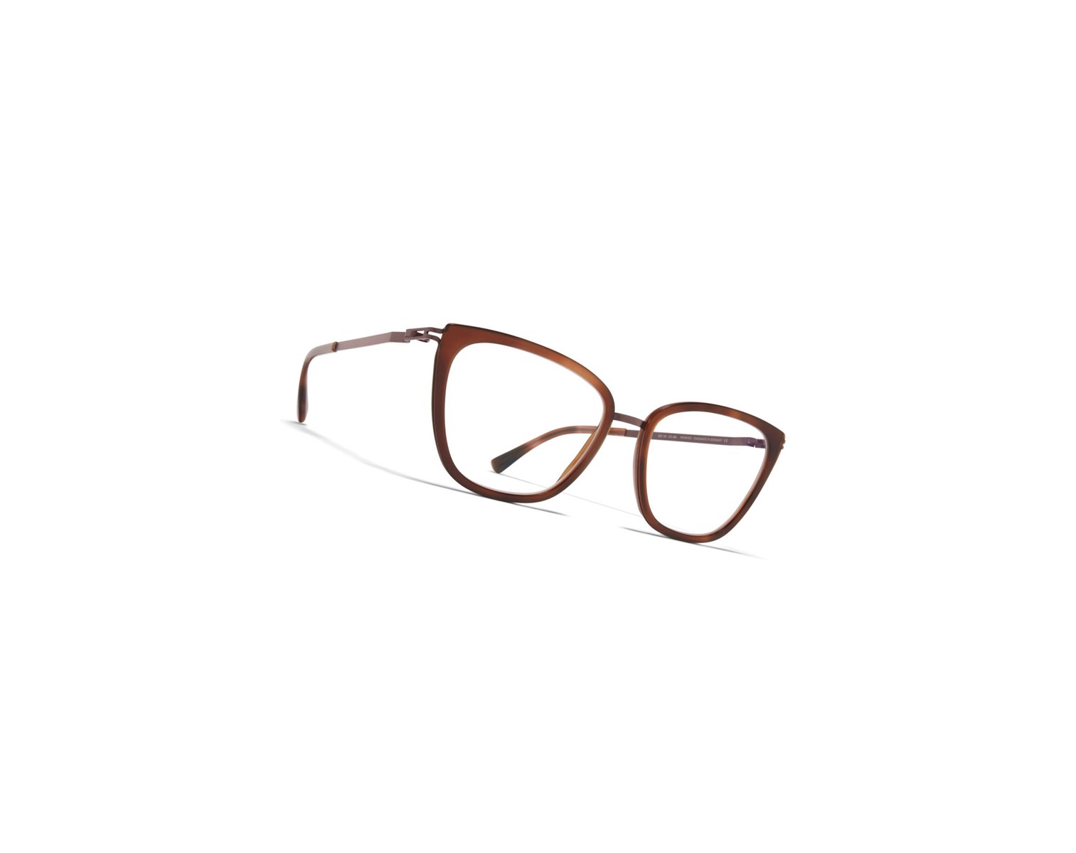 Glasses Mykita Lite Acetate Aili Optical Frame A47 Mocca/Zanzibar / Clear | 46201-JBLW