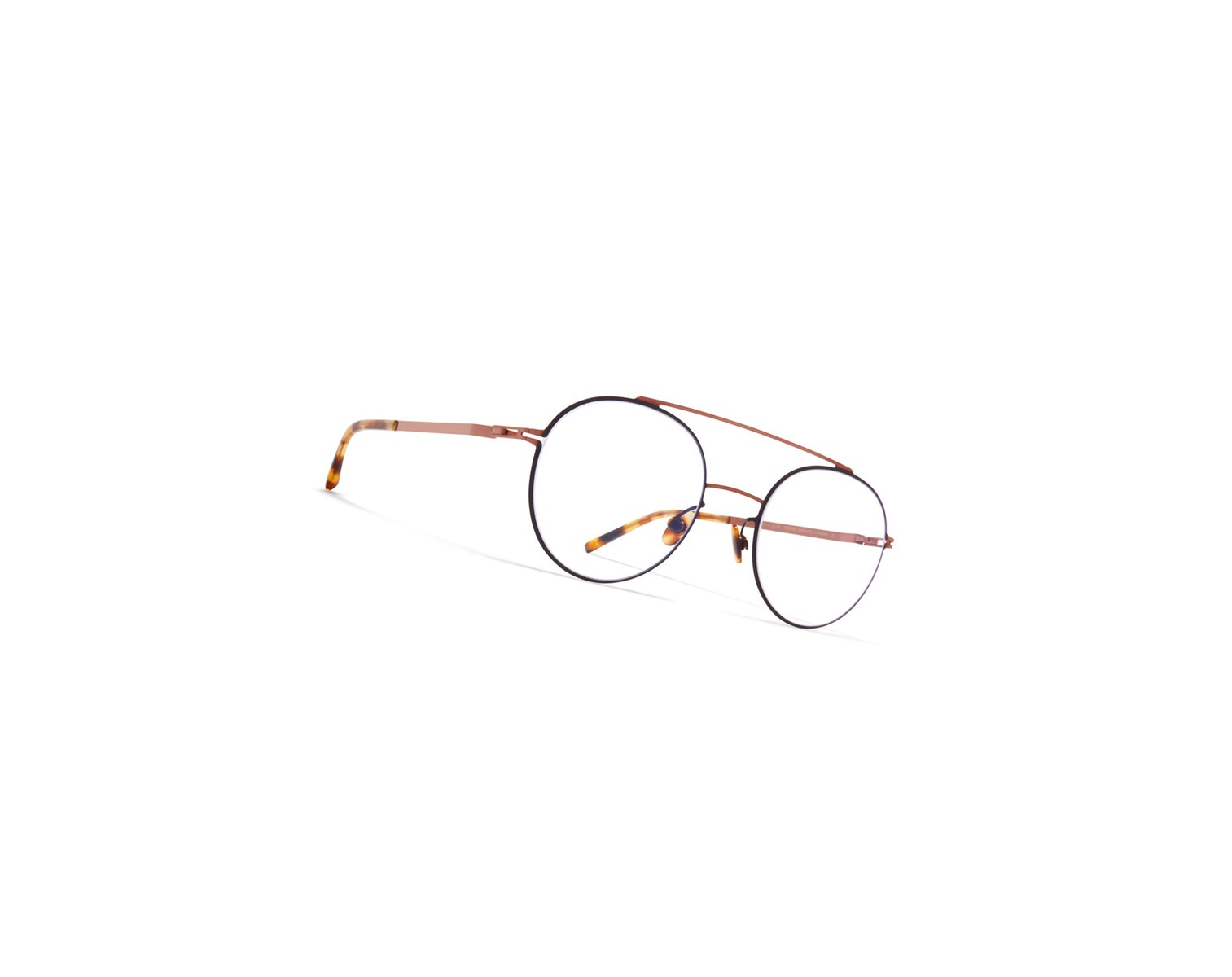 Glasses Mykita Lite Acetate Almeta Optical Frame Shiny Copper/Black / Clear | 56037-ANQP