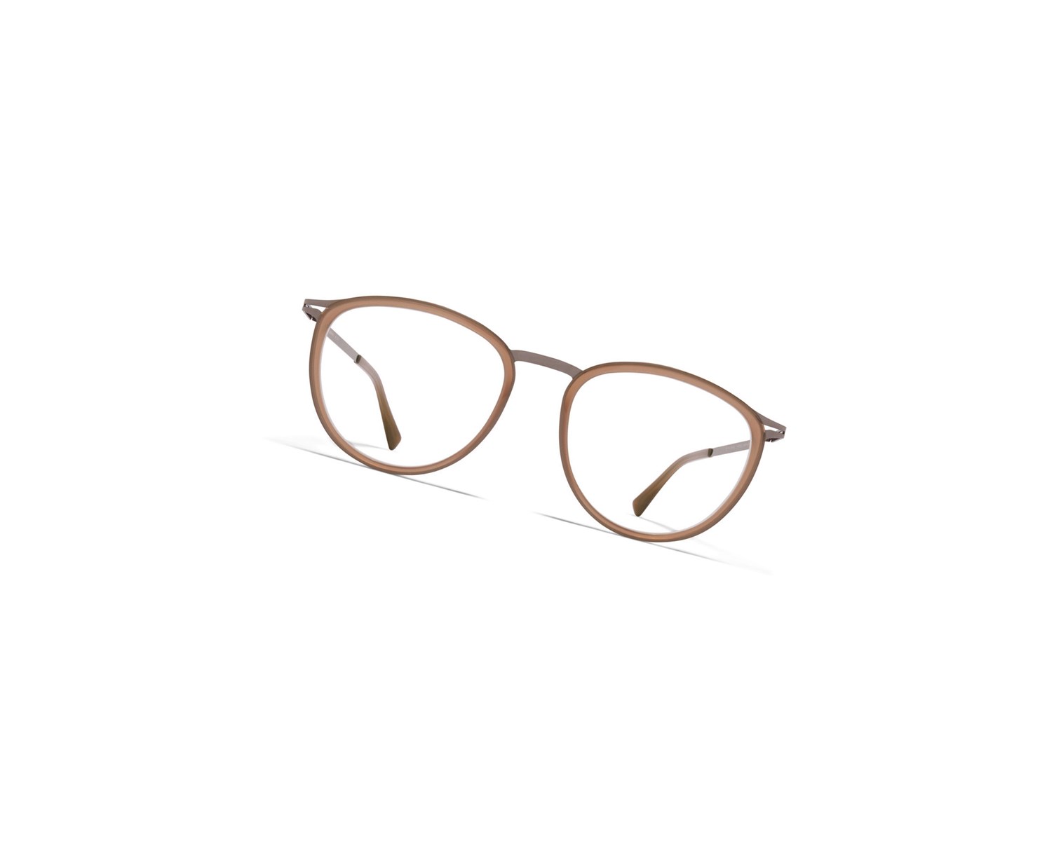 Glasses Mykita Lite Acetate Hansen Optical Frame A13 Shiny Graphite/Taupe / Clear | 01836-HVOP
