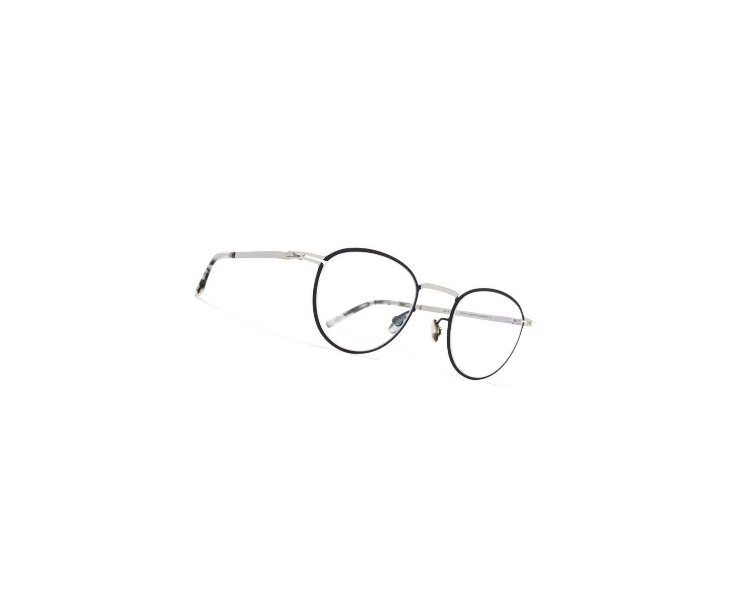 Glasses Mykita Lite Acetate Ismo Optical Frame Silver/Black / Clear | 56790-XGNO