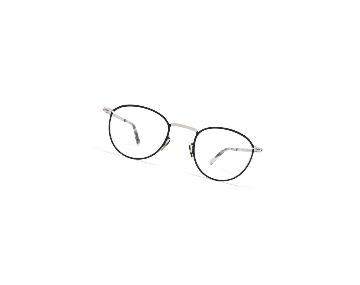 Glasses Mykita Lite Acetate Ismo Optical Frame Silver/Black / Clear | 56790-XGNO