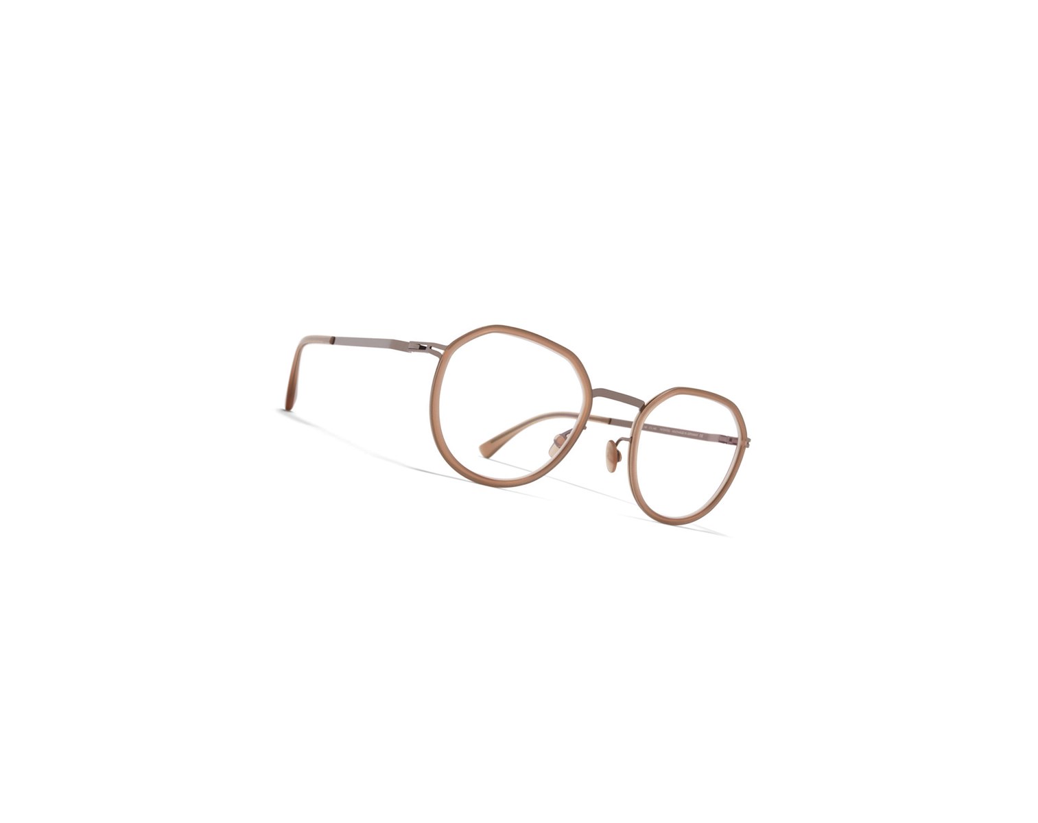 Glasses Mykita Lite Acetate Justus Optical Frame A13 Shiny Graphite/Taupe / Clear | 74018-KASV