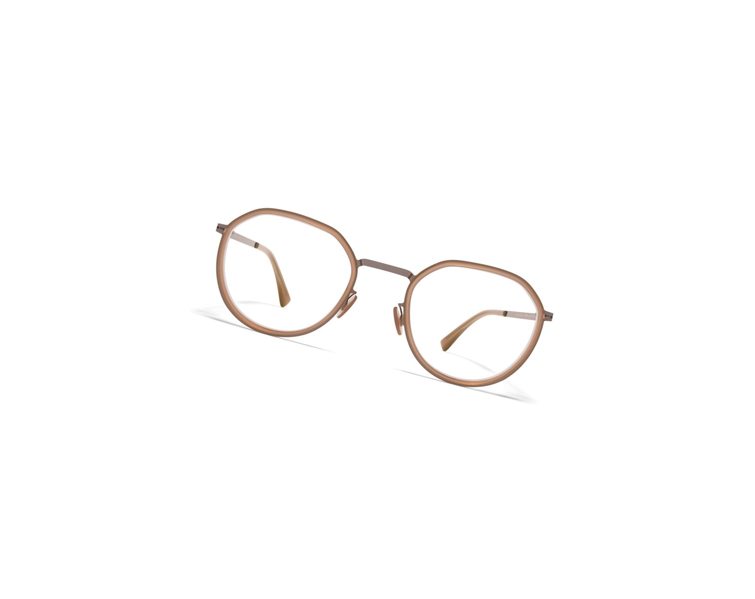 Glasses Mykita Lite Acetate Justus Optical Frame A13 Shiny Graphite/Taupe / Clear | 74018-KASV