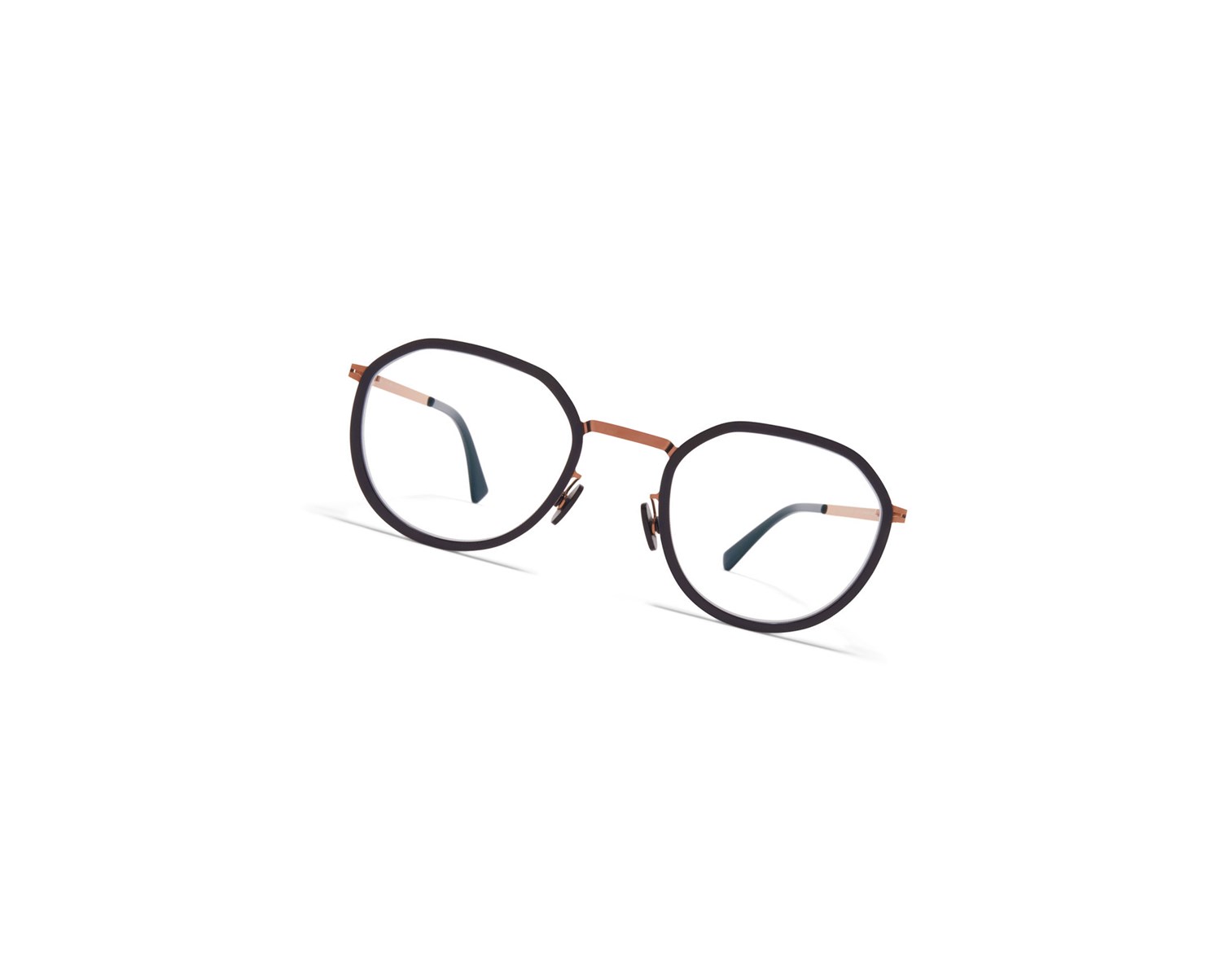 Glasses Mykita Lite Acetate Justus Optical Frame A37 Shiny Copper/Black / Clear | 94572-UXIF