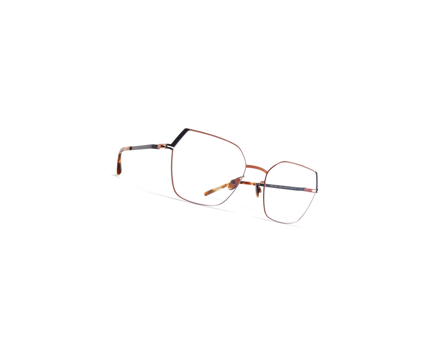 Glasses Mykita Lite Acetate Stine Optical Frame Shiny Copper/Black / Clear | 25610-MEIB