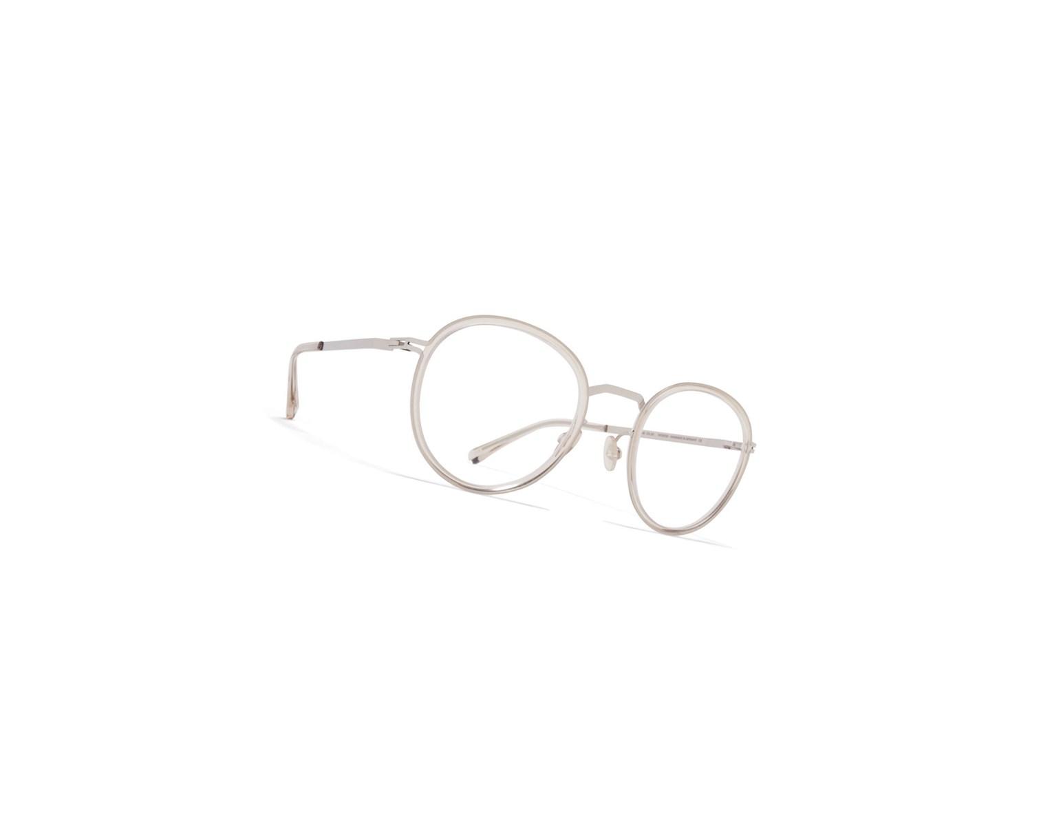 Glasses Mykita Lite Acetate Tuva Optical Frame A41 Shiny Silver/Champagne / Clear | 54261-ZVTS