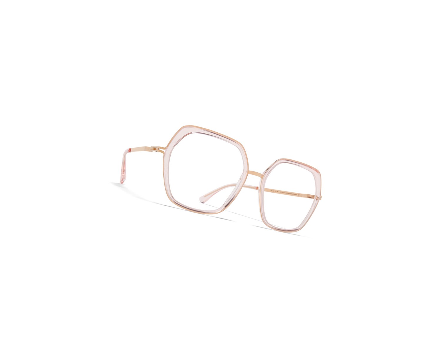 Glasses Mykita Lite Acetate Valda Optical Frame A27 Champagne Gold/Rose Water / Clear | 05128-ADNB