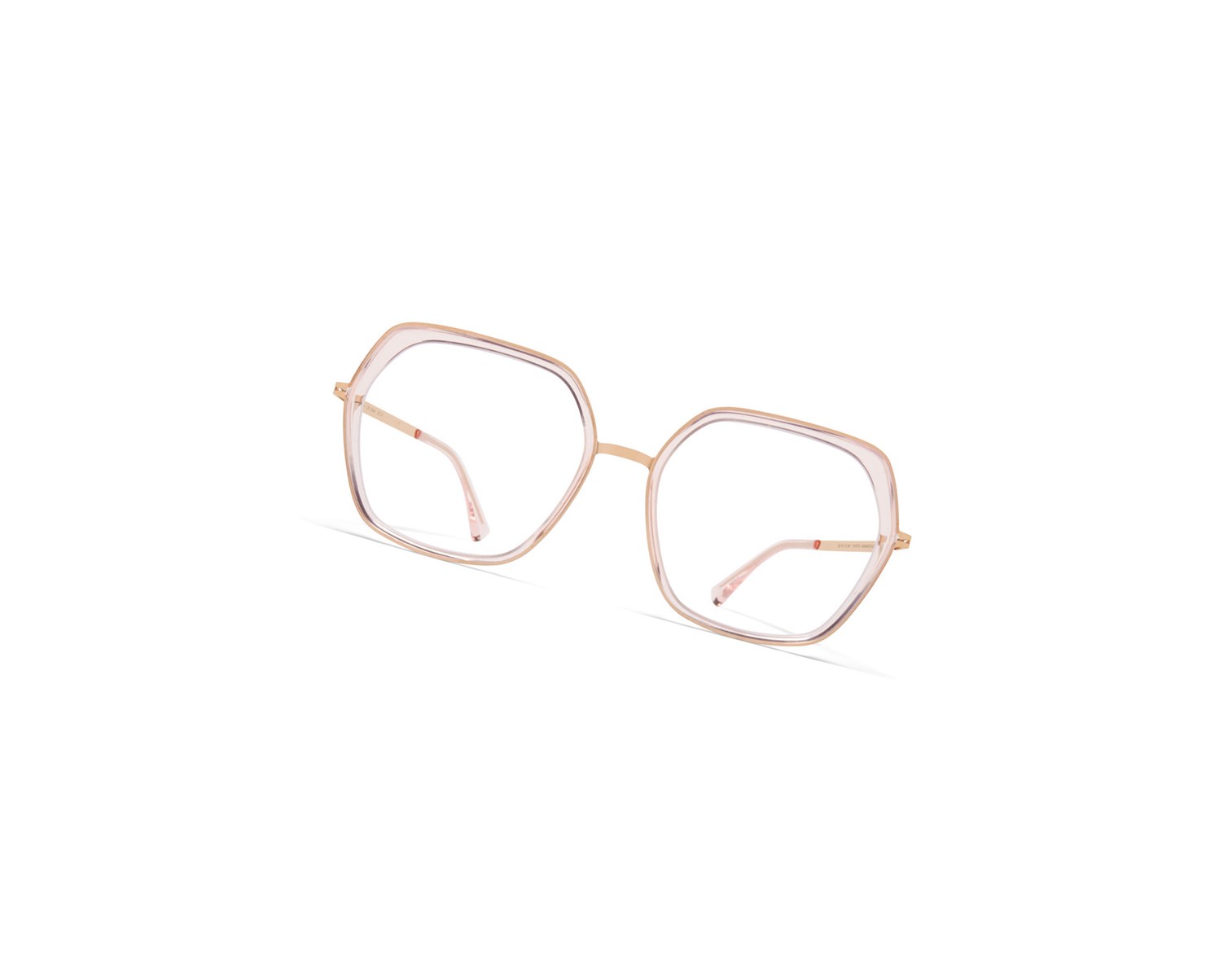 Glasses Mykita Lite Acetate Valda Optical Frame A27 Champagne Gold/Rose Water / Clear | 05128-ADNB