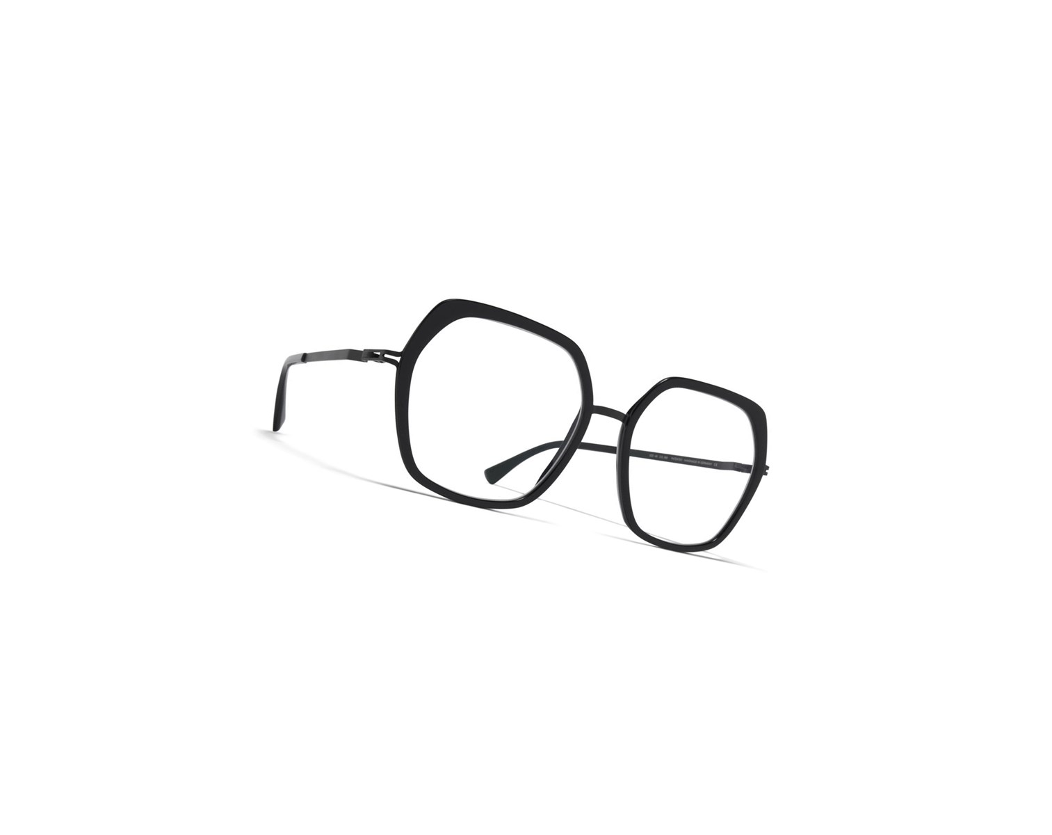 Glasses Mykita Lite Acetate Valda Optical Frame A6 Black/Black / Clear | 61597-AELP