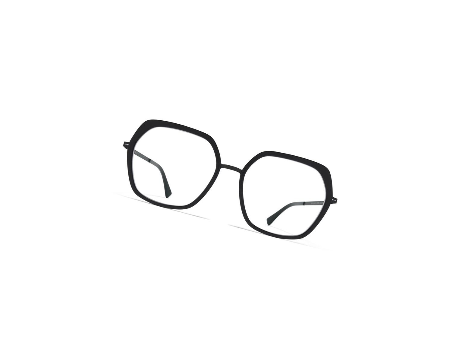 Glasses Mykita Lite Acetate Valda Optical Frame A6 Black/Black / Clear | 61597-AELP
