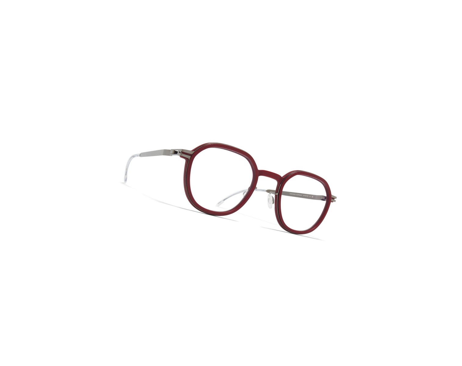 Glasses Mykita Mylon Birch Optical Frame MH66 Cranberry/Shiny Graphite / Clear | 53960-ZUNT