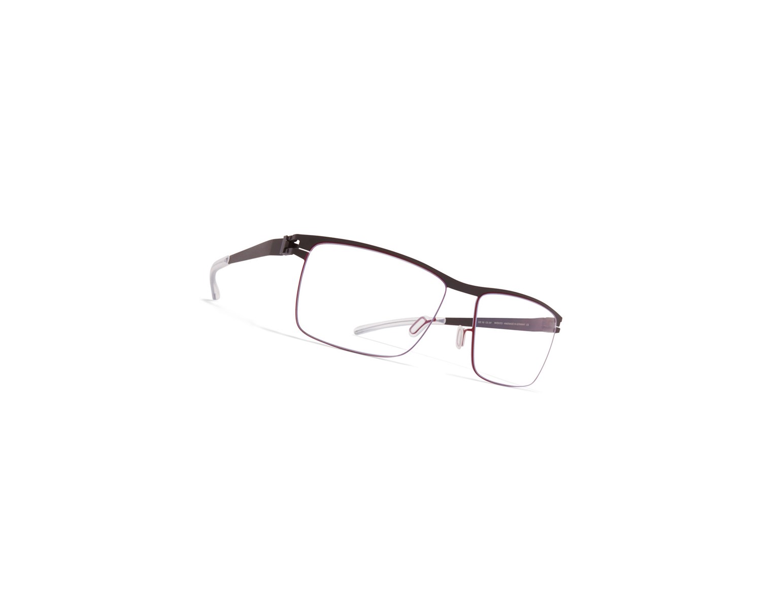 Glasses Mykita No1 Dalton Optical Frame Ebony Brown/Cranberry / Clear | 80257-VUQW