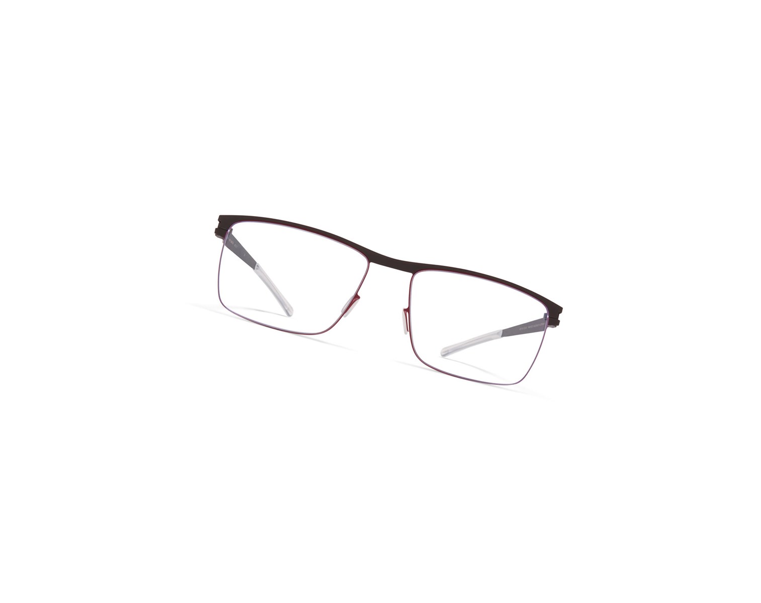 Glasses Mykita No1 Dalton Optical Frame Ebony Brown/Cranberry / Clear | 80257-VUQW
