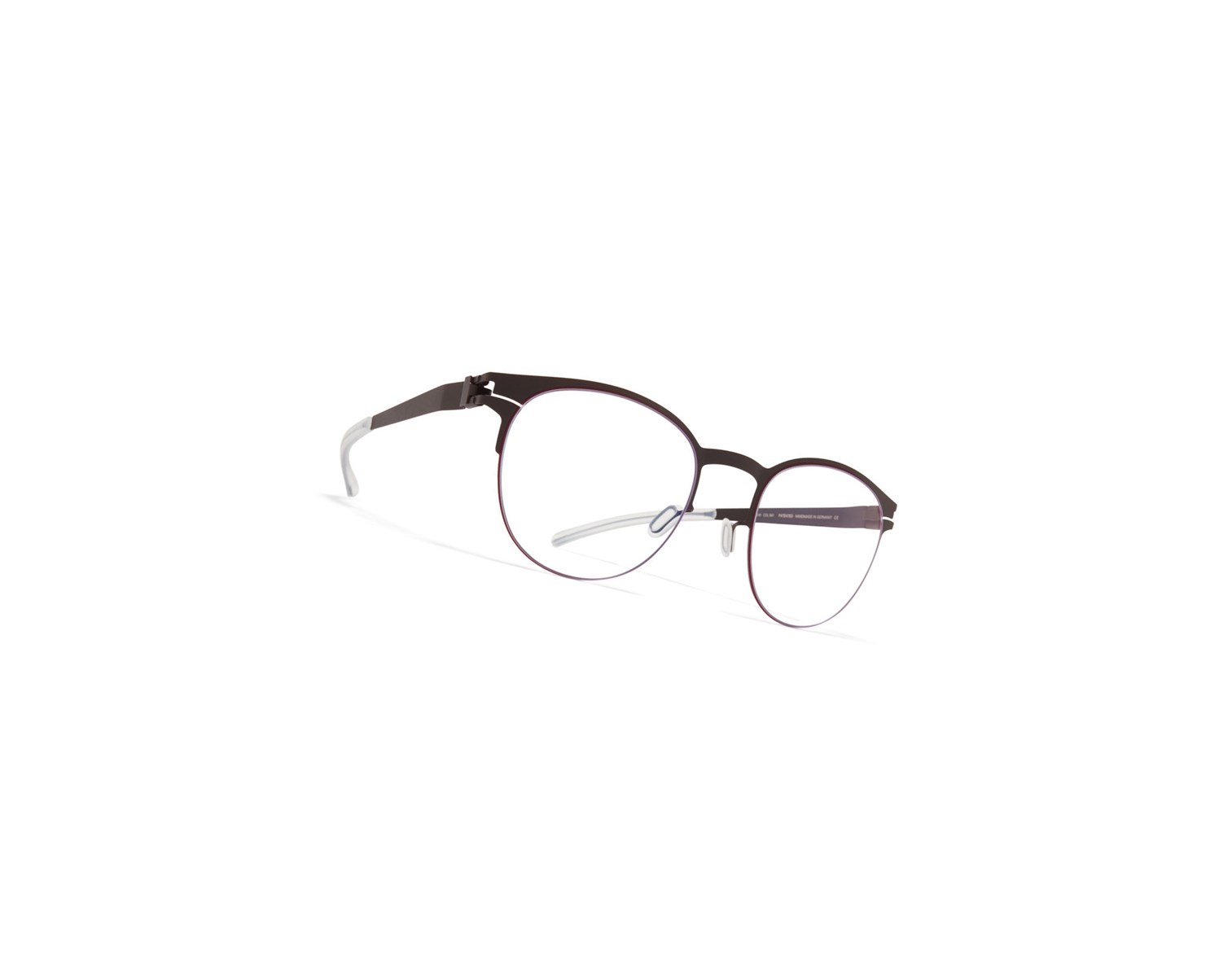 Glasses Mykita No1 Emory Optical Frame Ebony Brown/Cranberry / Clear | 83951-TMKQ