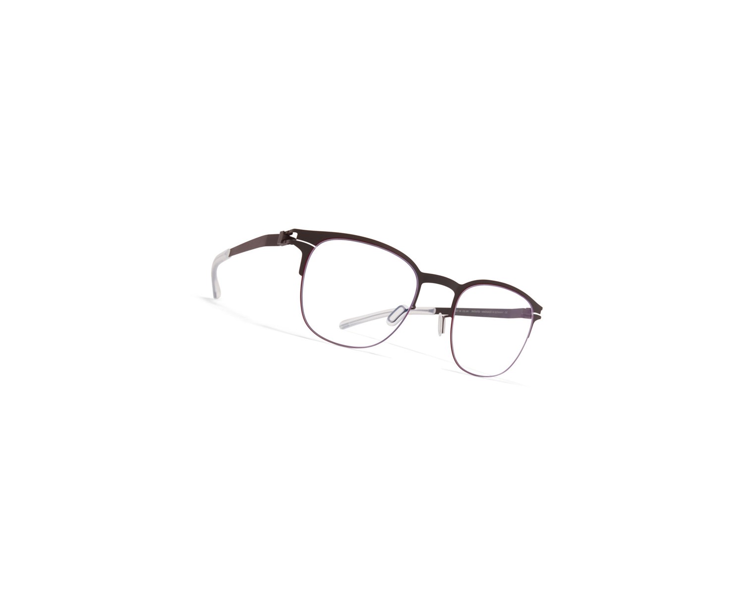 Glasses Mykita No1 Neville Optical Frame Ebony Brown/Cranberry / Clear | 62437-CJYW