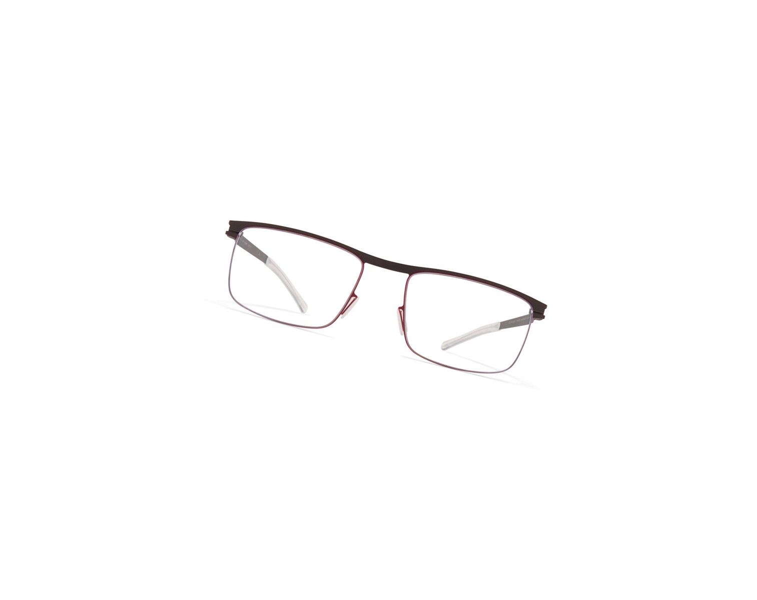 Glasses Mykita No1 Stuart Optical Frame Ebony Brown/Cranberry / Clear | 74213-XJWR