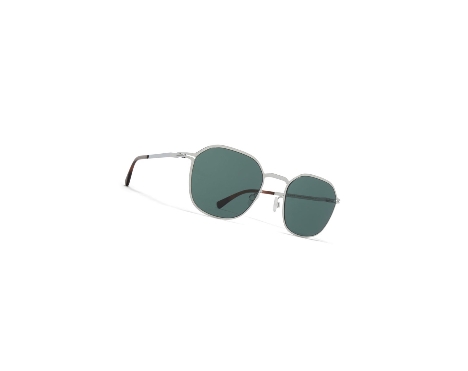 Lentes De Sol Mykita Lite Acetate Felix Plateados Verdes Oscuro | 37492-CDEQ