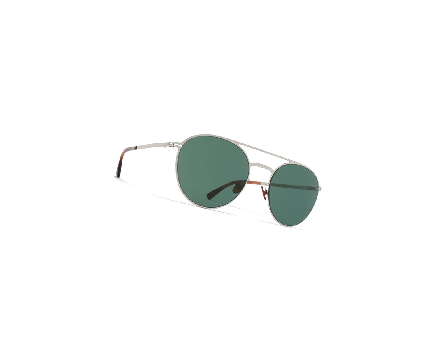 Lentes De Sol Mykita Lite Acetate Julian Plateados Verdes Oscuro | 07528-XQRW