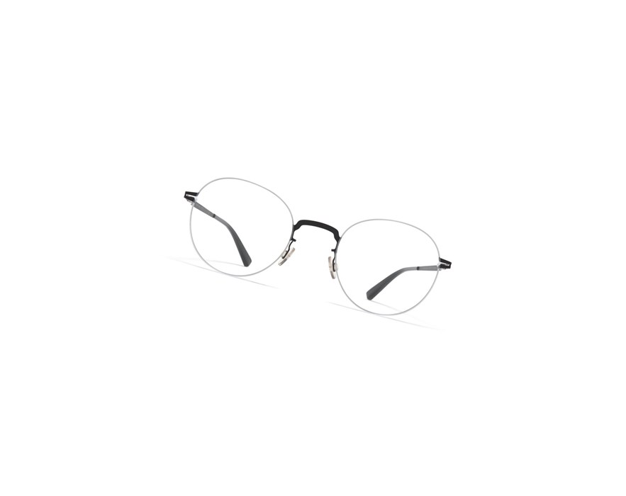 Glasses Mykita Lessrim Akemi Optical Frame Silver/Black / Clear | 10823-NQDR