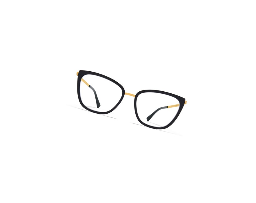 Glasses Mykita Lite Acetate Aili Optical Frame A15 Glossy Gold/Black / Clear | 23807-KUIT