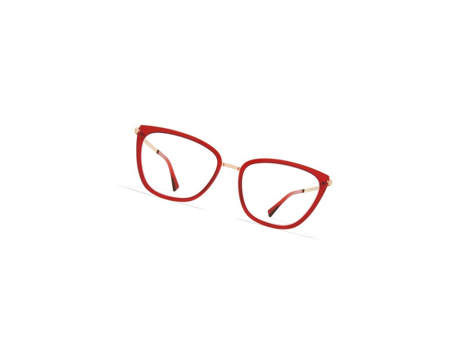 Glasses Mykita Lite Acetate Aili Optical Frame A46 Champagne Gold/Ruby / Clear | 26437-KWHZ