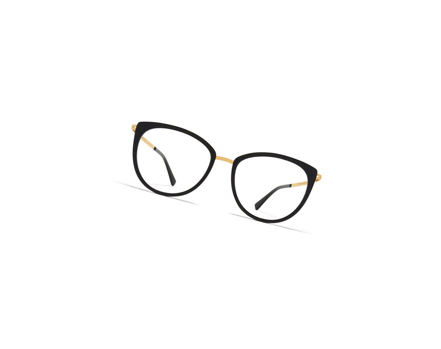 Glasses Mykita Lite Acetate Gunda Optical Frame A15 Glossy Gold/Black / Clear | 67348-JSIA