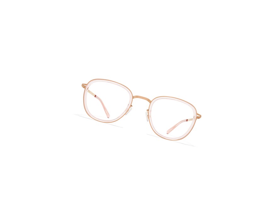 Glasses Mykita Lite Acetate Helmi Optical Frame A27 Champagne Gold/Rose Water / Clear | 83217-COIB