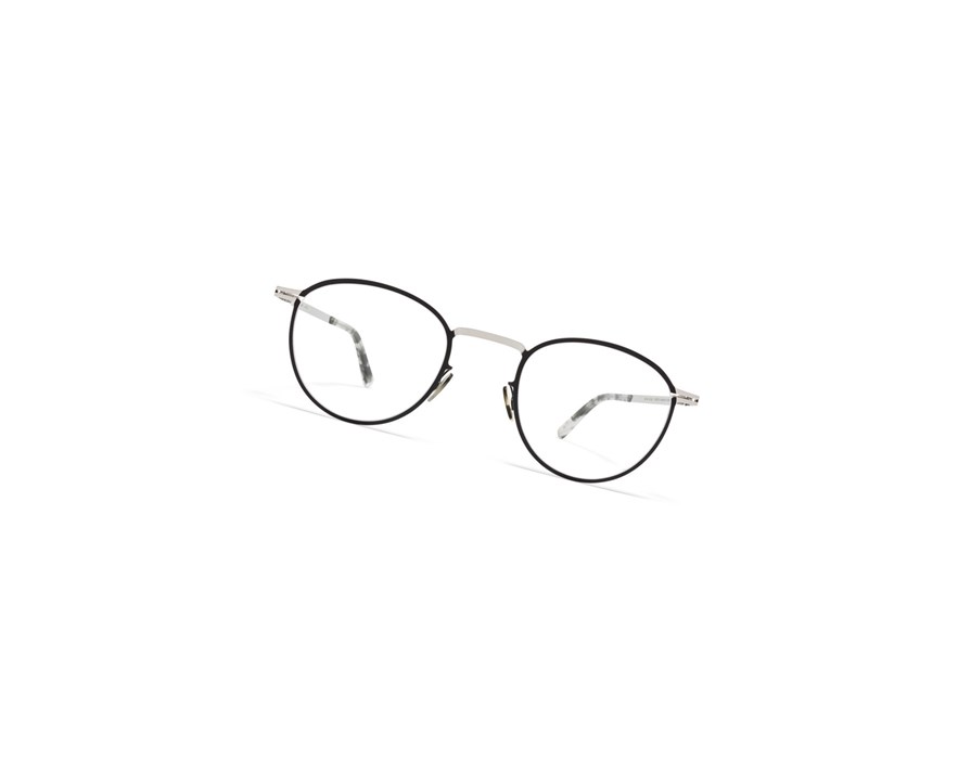 Glasses Mykita Lite Acetate Ismo Optical Frame Silver/Black / Clear | 56790-XGNO