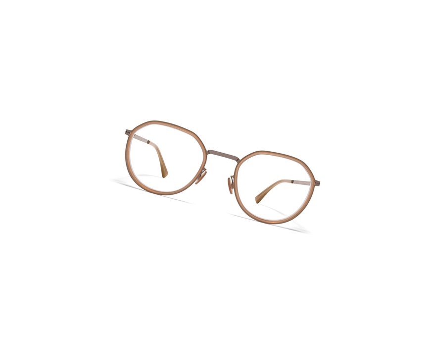 Glasses Mykita Lite Acetate Justus Optical Frame A13 Shiny Graphite/Taupe / Clear | 74018-KASV
