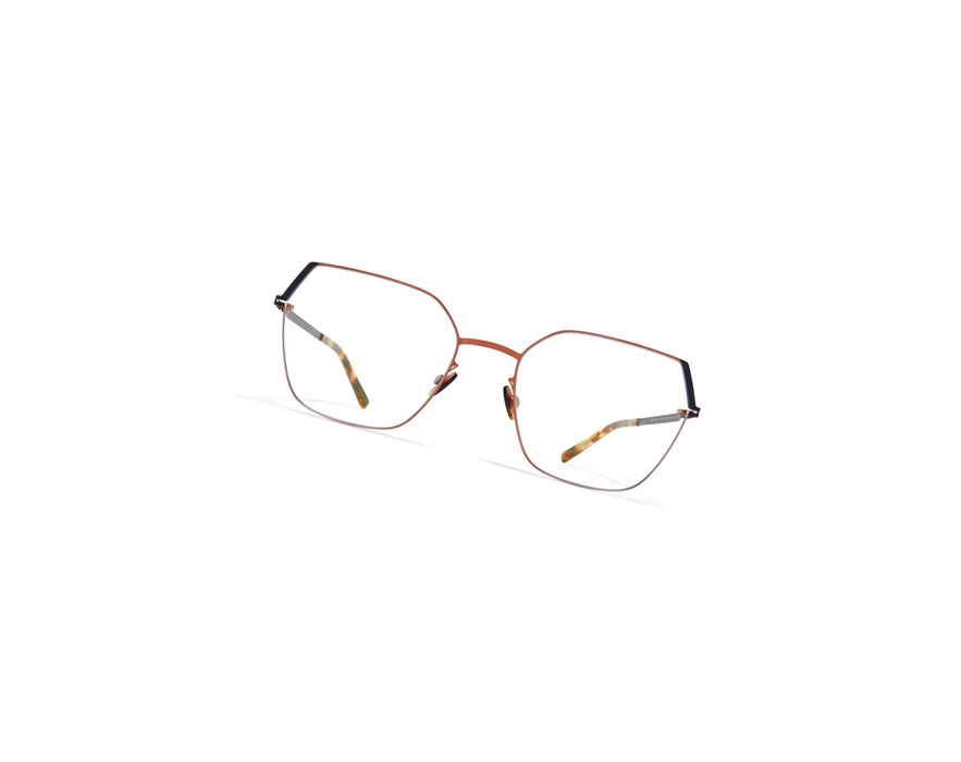 Glasses Mykita Lite Acetate Stine Optical Frame Shiny Copper/Black / Clear | 25610-MEIB