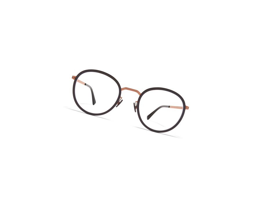 Glasses Mykita Lite Acetate Tuva Optical Frame A37 Shiny Copper/Black / Clear | 54701-LECN