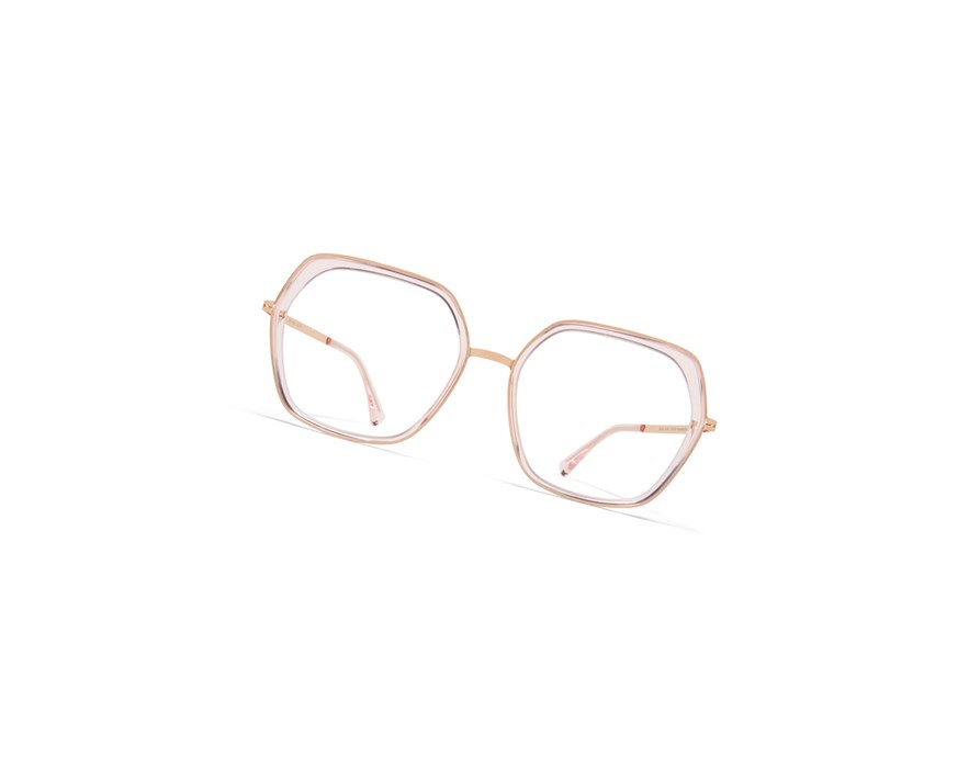 Glasses Mykita Lite Acetate Valda Optical Frame A27 Champagne Gold/Rose Water / Clear | 05128-ADNB