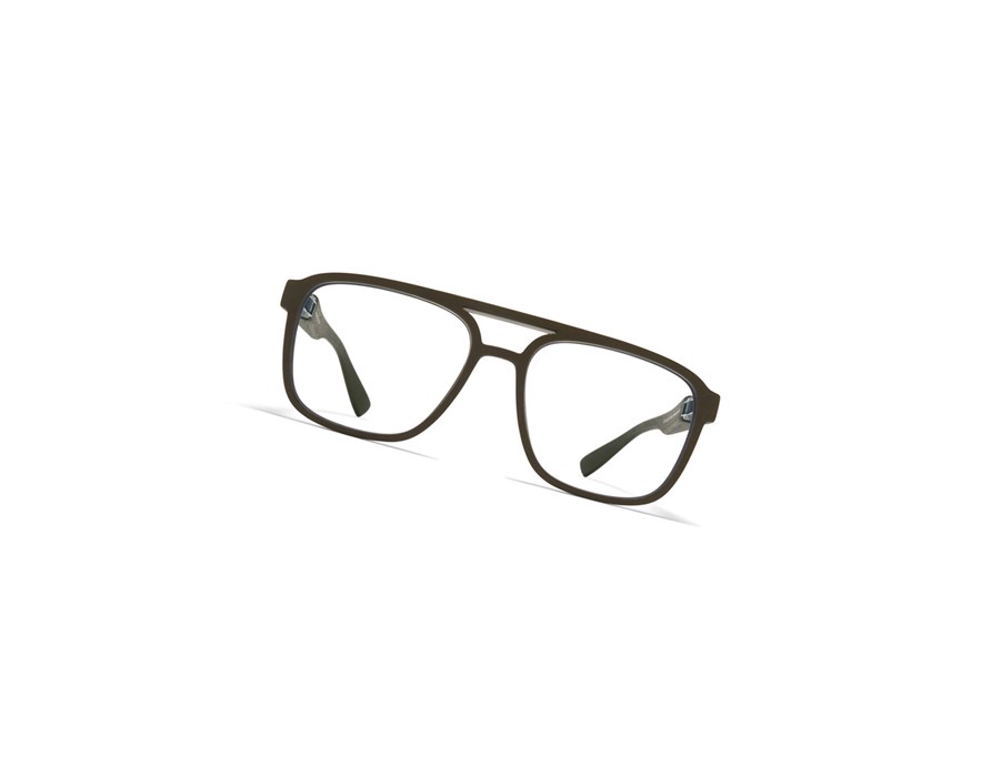 Glasses Mykita Mylon Cassini Optical Frame MMT11 Safari Green/Matte Silve / Clear | 94587-PNQD