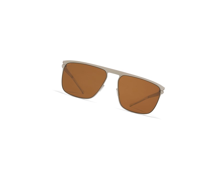 Lentes De Sol Mykita No1 Hampton Plateados Marrom | 79184-OAMW
